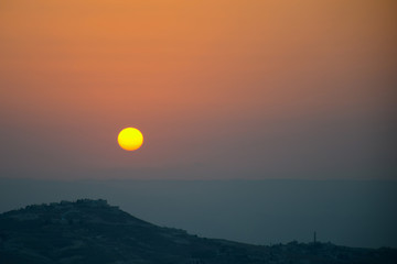 Wall Mural - Dawn over Bethlehem. The city in which Jesus Christ was born.