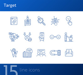 Canvas Print - Target line icons