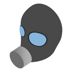 Canvas Print - Gas mask icon. Isometric illustration of gas mask vector icon for web