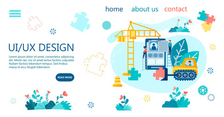 Wall Mural - ui ux design concept vector illustration