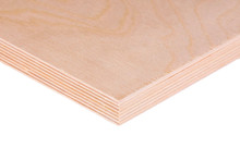 Construction Wood Polished Plywood Insulated On White Background For Building Constraction Or Repair