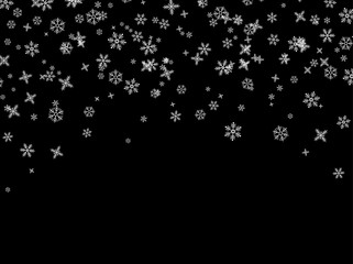 Wall Mural - Snowflakes falling from the sky