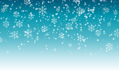 Wall Mural - Snowflakes falling from the sky