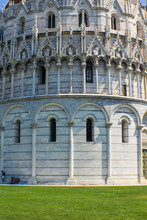Detail Of The Baptistery Of Pisa During A Sunny Day