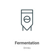 Fermentation outline vector icon. Thin line black fermentation icon, flat vector simple element illustration from editable drinks concept isolated on white background