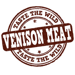 Wall Mural - Venison meat grunge rubber stamp