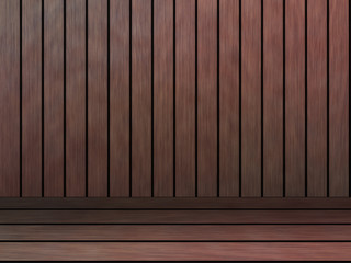 Wall Mural - Wood texture background pattern. Dark hardwood planks surface of wooden board floor wall fence. Abstract timber decorative illustration.