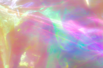 colorful holographic background. light reflection, rainbow colors. magical marbling effect for banne