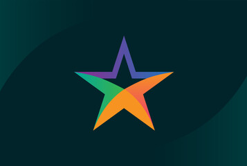 modern abstract star flat illustration logo vector template
