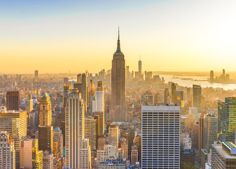 Fototapete - New York City Manhattan midtown buildings skyline in 2019