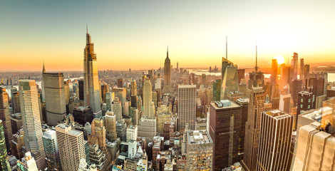 Fototapete - New York City Manhattan midtown buildings skyline in 2019