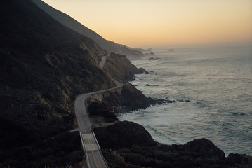 Wall Mural - Sun set on 101 Big Sur