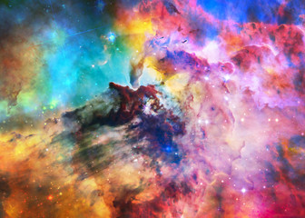 Wall Mural - the lagoon nebula in bright colours. deep space look. science fiction wallpaper. elements of this im