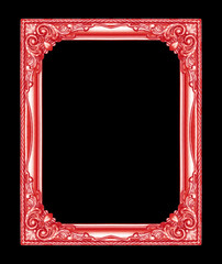 Wall Mural - Red frame isolated on the black background