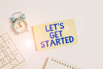 Wall Mural - conceptual hand writing showing let s get started. concept meaning to begin doing or working on some