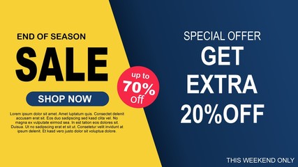 Wall Mural - 	 Sale banner template design, Big sale special offer.vector design