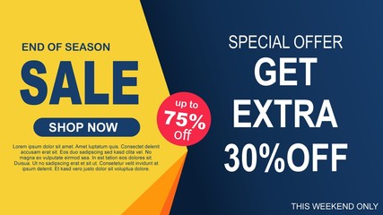 Wall Mural - 	 Sale banner template design, Big sale special offer.vector design