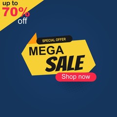 Wall Mural - 	 Sale banner template design, Big sale special offer.vector design