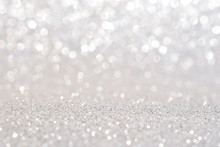 Silver Glitter Abstract Background	