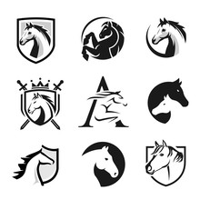 Creative Simple Memorable Horse Animals Logo Vector