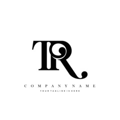 Sticker - Initial Letter TR Logo Template Design