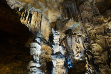 Panoramic View Of Chamber In Grotte Des Demoiselles