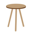 Modern comfortable table stool isolated on a white background. Illustration for a furniture store.