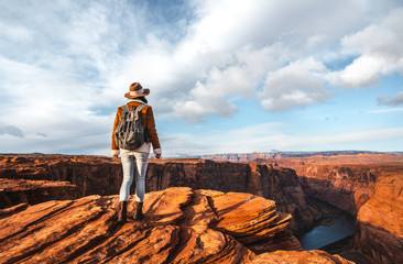 Young hiker at the Glen Canyon