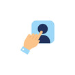 © Stockgiu - vote hand accept flat style icon