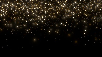 Wall Mural - falling particles glitter gold sparkles background