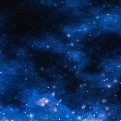Wall Mural - stars, planet and galaxy in cosmos universe, space and time travel science background