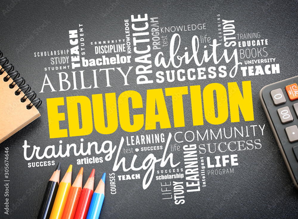 EDUCATION word cloud collage, concept background Stock Photo | Adobe Stock