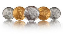 US Silver Gold Dollar Coins Money