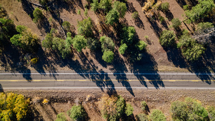 Sticker - Drone view of the scenic drive road close to Camp Verde Arizona 