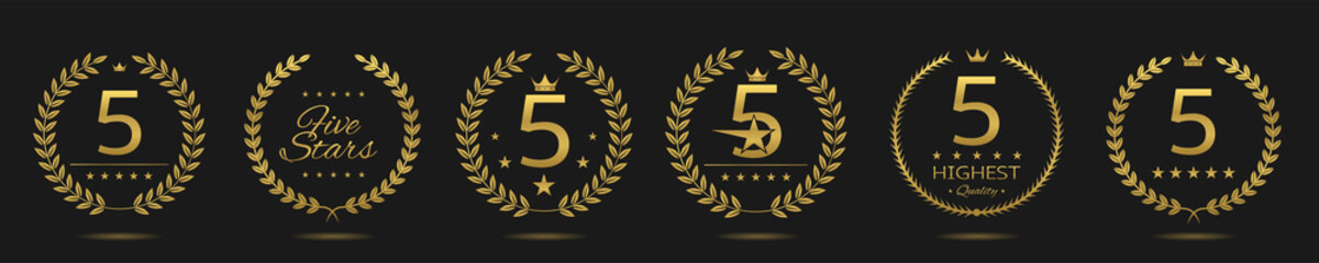 five star badge set
