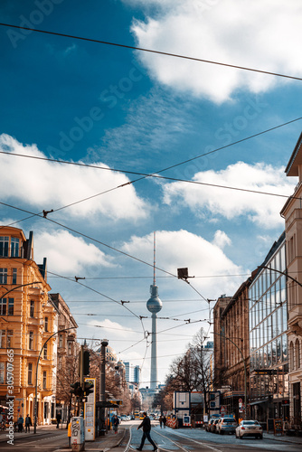 BERLIN, GERMANY-March 11, 2018: Tv tower or Fersehturm Wallpaper Mural