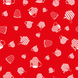 © Doeke - Red and white seamless pattern print background