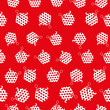 © Doeke - Red and white seamless pattern print background