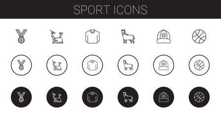 Wall Mural - sport icons set