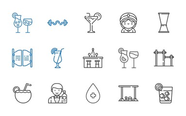 Sticker - martini icons set