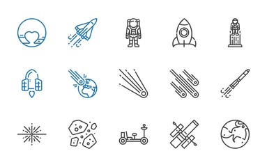 Wall Mural - astronaut icons set