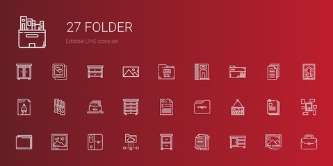 Sticker - folder icons set