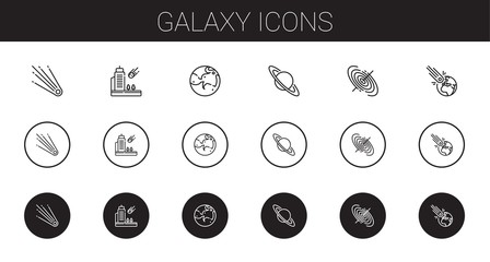 Wall Mural - galaxy icons set