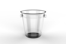 Blank Vintage Ice Bucket For Promotional Branding. 3d Render Illustration.
