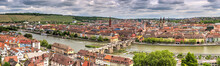 Übersicht über Die Innstadt Von Würzburg Mit Dem Fluß Main