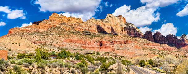 Sticker - Panorama of Zion National Park at Springdale, Utah