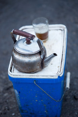 Moroccan tea pots, fishing village 