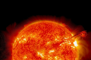 hot sun, background. with the storms. elements of this image were furnished by nasa.