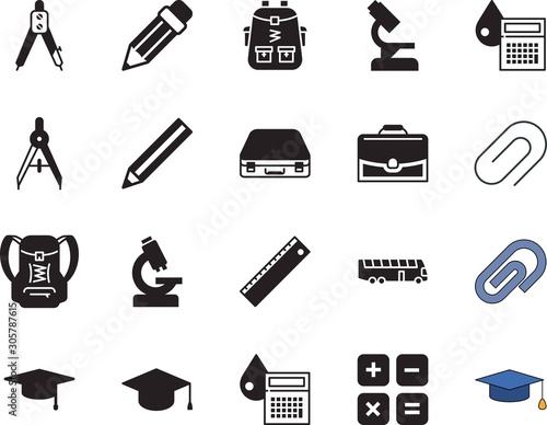 School Vector Icon Set Such As Website Recreation Home Sport Arrival Master Scientist Ruler Achievement Drafting Mail Supplies Circle Fastener Scale Grad Holder Child Lifestyle Stock ë²¡í„° Adobe Stock