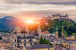 Salzburg Old City At Sunrise View, Salzburg City View, Austria
